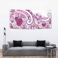 Aloha Hawaii Tapa Tapestry Vibrant Fuchsia Hawaiian Ipu - Polynesian Pride