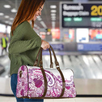Aloha Hawaii Tapa Travel Bag Vibrant Fuchsia Hawaiian Ipu - Polynesian Pride