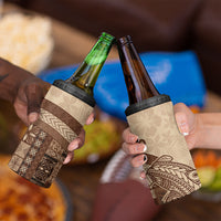 Samoa Mamanu Siapo Mocha 4 in 1 Can Cooler Tumbler Tatau Malie