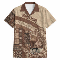 Samoa Mamanu Siapo Mocha Hawaiian Shirt Tatau Malie