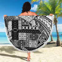 Samoa Mamanu Siapo Classic Black Beach Blanket Tatau Malie