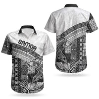Samoa Mamanu Siapo Classic Black Couples Matching Tank Maxi Dress and Hawaiian Shirt Tatau Malie