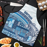 Samoa Mamanu Siapo Royal Blue Apron Tatau Malie