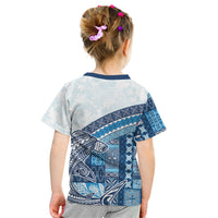 Samoa Mamanu Siapo Royal Blue Kid T Shirt Tatau Malie