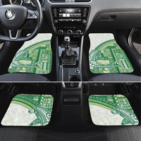Samoa Mamanu Siapo Forest Green Car Mats Tatau Malie