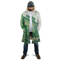 Samoa Mamanu Siapo Forest Green Cloak Tatau Malie
