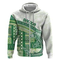 Samoa Mamanu Siapo Forest Green Zip Hoodie Tatau Malie