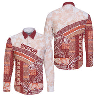 Samoa Mamanu Siapo Crimson Family Matching Tank Maxi Dress and Hawaiian Shirt Tatau Malie