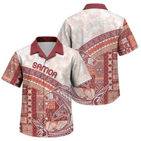 Samoa Mamanu Siapo Crimson Family Matching Tank Maxi Dress and Hawaiian Shirt Tatau Malie