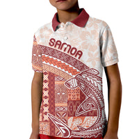 Samoa Mamanu Siapo Crimson Kid Polo Shirt Tatau Malie