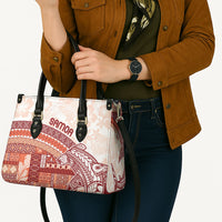 Samoa Mamanu Siapo Crimson Leather Bag Tatau Malie