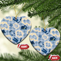 Aloha Hawaii Paniolo Jeans Palaka Ceramic Ornament Coastal Rodeo - Polynesian Pride