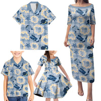 Aloha Hawaii Paniolo Jeans Palaka Family Matching Puletasi and Hawaiian Shirt Coastal Rodeo - Polynesian Pride