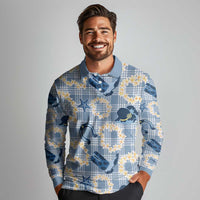Aloha Hawaii Paniolo Jeans Palaka Long Sleeve Polo Shirt Coastal Rodeo LT7 - Polynesian Pride
