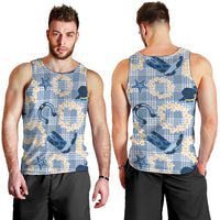 Aloha Hawaii Paniolo Jeans Palaka Men Tank Top Coastal Rodeo - Polynesian Pride