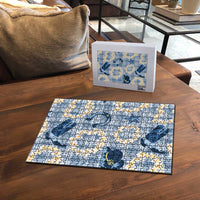 Aloha Hawaii Paniolo Jeans Palaka Puzzle Coastal Rodeo LT7 - Polynesian Pride