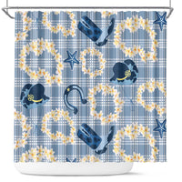 Aloha Hawaii Paniolo Jeans Palaka Shower Curtain Coastal Rodeo - Polynesian Pride