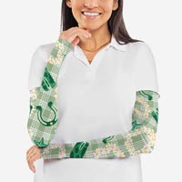 Aloha Hawaii Paniolo Mint Palaka Arm Sleeves Coastal Rodeo LT7 - Polynesian Pride