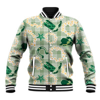Aloha Hawaii Paniolo Mint Palaka Baseball Jacket Coastal Rodeo LT7 Unisex Mint - Polynesian Pride