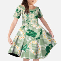 Aloha Hawaii Paniolo Mint Palaka Family Matching Tank Maxi Dress and Hawaiian Shirt Coastal Rodeo - Polynesian Pride