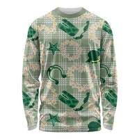 Aloha Hawaii Paniolo Mint Palaka Long Sleeve Shirt Coastal Rodeo LT7 Unisex Mint - Polynesian Pride