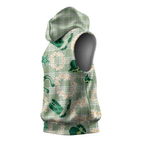 Aloha Hawaii Paniolo Mint Palaka Sleeveless Hoodie Coastal Rodeo LT7 - Polynesian Pride