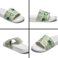 Aloha Hawaii Paniolo Mint Palaka Slide Sandals Coastal Rodeo LT7 - Polynesian Pride