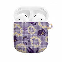 Aloha Hawaii Paniolo Lavender Palaka AirPods Case Coastal Rodeo LT7 Lavender - Polynesian Pride