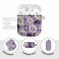 Aloha Hawaii Paniolo Lavender Palaka AirPods Case Coastal Rodeo LT7 - Polynesian Pride