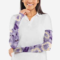 Aloha Hawaii Paniolo Lavender Palaka Arm Sleeves Coastal Rodeo - Polynesian Pride