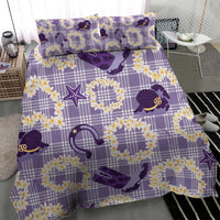 Aloha Hawaii Paniolo Lavender Palaka Bedding Set Coastal Rodeo - Polynesian Pride