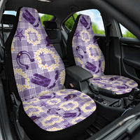 Aloha Hawaii Paniolo Lavender Palaka Car Seat Cover Coastal Rodeo - Polynesian Pride
