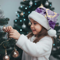 Aloha Hawaii Paniolo Lavender Palaka Christmas Santa Hat Coastal Rodeo - Polynesian Pride