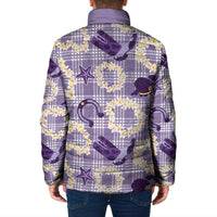 Aloha Hawaii Paniolo Lavender Palaka Padded Jacket Coastal Rodeo LT7 - Polynesian Pride