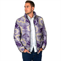 Aloha Hawaii Paniolo Lavender Palaka Padded Jacket Coastal Rodeo LT7 - Polynesian Pride