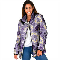 Aloha Hawaii Paniolo Lavender Palaka Padded Jacket Coastal Rodeo LT7 Women Lavender - Polynesian Pride