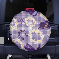 Aloha Hawaii Paniolo Lavender Palaka Spare Tire Cover Coastal Rodeo - Polynesian Pride