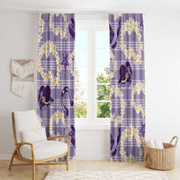 Aloha Hawaii Paniolo Lavender Palaka Window Curtain Coastal Rodeo - Polynesian Pride