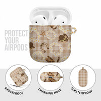 Aloha Hawaii Paniolo Khaki Palaka AirPods Case Coastal Rodeo LT7 - Polynesian Pride