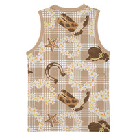 Aloha Hawaii Paniolo Khaki Palaka Basketball Jersey Coastal Rodeo LT7 - Polynesian Pride
