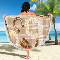 Aloha Hawaii Paniolo Khaki Palaka Beach Blanket Coastal Rodeo - Polynesian Pride