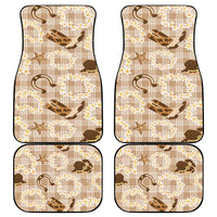 Aloha Hawaii Paniolo Khaki Palaka Car Mats Coastal Rodeo - Polynesian Pride