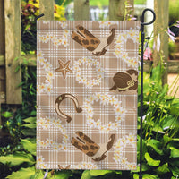 Aloha Hawaii Paniolo Khaki Palaka Garden Flag Coastal Rodeo - Polynesian Pride