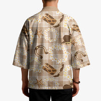 Aloha Hawaii Paniolo Khaki Palaka Kimono Coastal Rodeo LT7 - Polynesian Pride