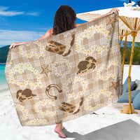 Aloha Hawaii Paniolo Khaki Palaka Sarong Coastal Rodeo - Polynesian Pride