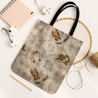 Aloha Hawaii Paniolo Khaki Palaka Tote Bag Coastal Rodeo - Polynesian Pride