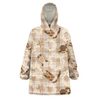 Aloha Hawaii Paniolo Khaki Palaka Wearable Blanket Hoodie Coastal Rodeo LT7 One Size Khaki - Polynesian Pride