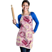 Aloha Hawaii Paniolo Lokelani Rose Palaka Apron Coastal Rodeo LT7 - Polynesian Pride