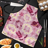 Aloha Hawaii Paniolo Lokelani Rose Palaka Apron Coastal Rodeo LT7 Rose Pink - Polynesian Pride