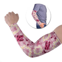 Aloha Hawaii Paniolo Lokelani Rose Palaka Arm Sleeves Coastal Rodeo LT7 Set of 2 Rose Pink - Polynesian Pride